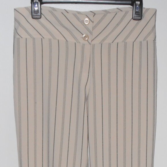 A-List By Wrapper Tan & Black Polyester Blend Dress Pants-Size M (10)? - Picture 1 of 3